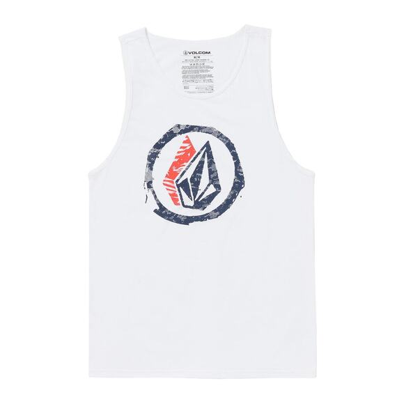 Volcom Men's Tank Top Fourther Sleeveless Tee T-Shirt in Small White - Picture 1 of 3